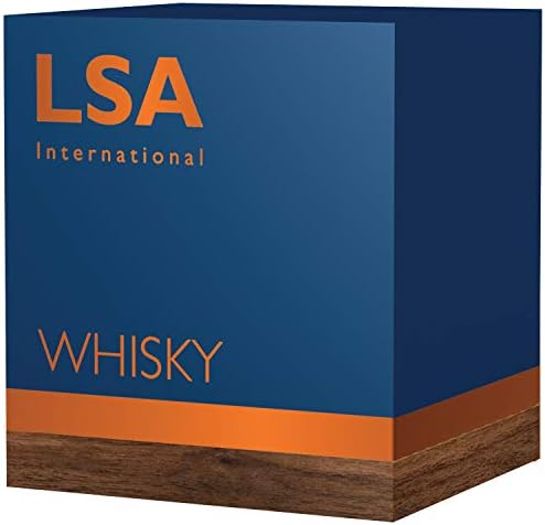 LSA International Whisky Islay Jug 10.1 FL Oz Clear & Walnut Coaster, Clear/Walnut