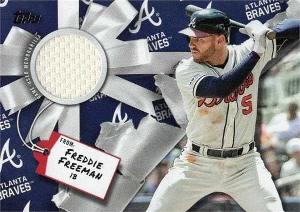 Freddie Freeman Player Worn Jersey Patch Baseball Card 2018 Topps Walmart Holiday Whrff - MLB Game folosit tricouri