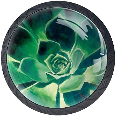 Idealiy Verde Cactus sertar trage Mânere Cabinet Dressing masă Dresser buton trage mâner cu șuruburi 4buc