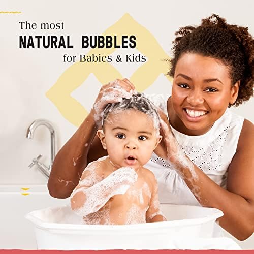 Băi de bule și copii Alaffia pentru copii și copii, elemente esențiale pentru copii delicate, bule de curățare și calmare,