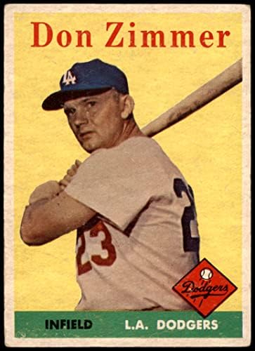 1958 Topps # 77 WT Don Zimmer Los Angeles Dodgers VG+ Dodgers