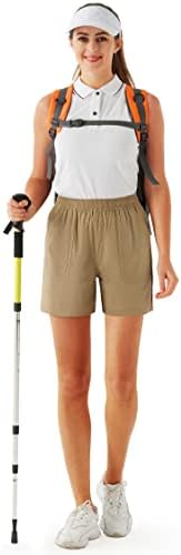 Urbest Femei de 5 Pantaloni scurți de drumeție uscate rapide Golf Light Golf Shiets Outdoor Outdoor cu buzunare pentru călătorii,