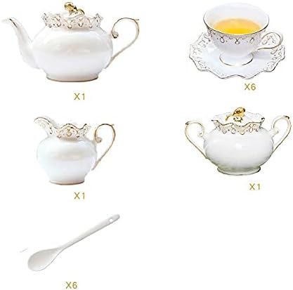 Gppzm 15 bucăți de ceai de după -amiază set de ceai negru ceai de ceai de ceai living oase de uz casnic china set de cupe de