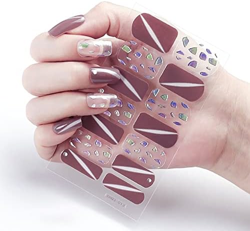 Autocolante de unghii Qwerty Cover Full Stickers de unghii pentru femei Decaluri de manichiură pentru frumusețe completă