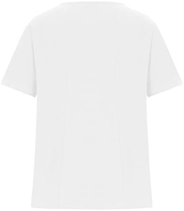 Femei 2023 Bluze de vară cămăși de echipaj casual cu mânecă scurtă cu mânecă tricou cu mânecă scurtă grâu bluză grafică bluză