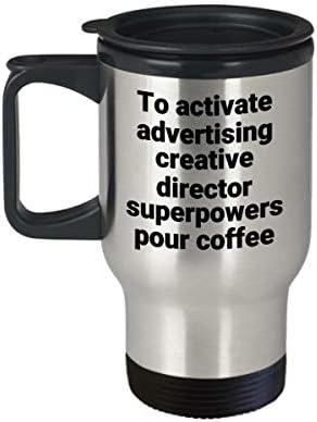 Publicitate Director Creativ Director de călătorie - Cadou de cafea cu oțel inoxidabil cu oțel inoxidabil, amuzant, amuzant