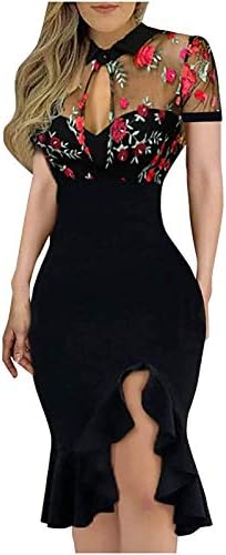 Wirziis de pe umăr rochii pentru femei, Elegant sexy Bodycon Rochie partea Split Elastic Shapewear Club Rochie lunga