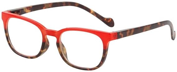 I Heart Eyewear Dallas citind ochelari, țestoasă și roșu