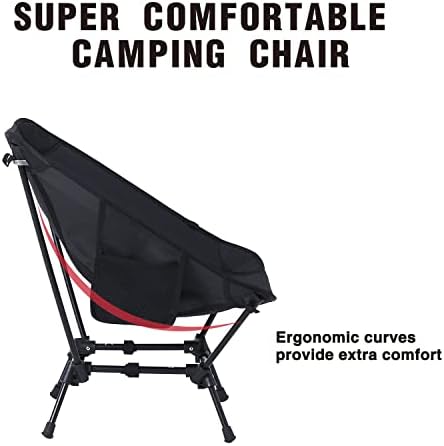 Scaune de Camping Moon LENCE, scaun compact pentru rucsac scaun de gazon cu buzunare laterale scaun pliabil portabil ușor,