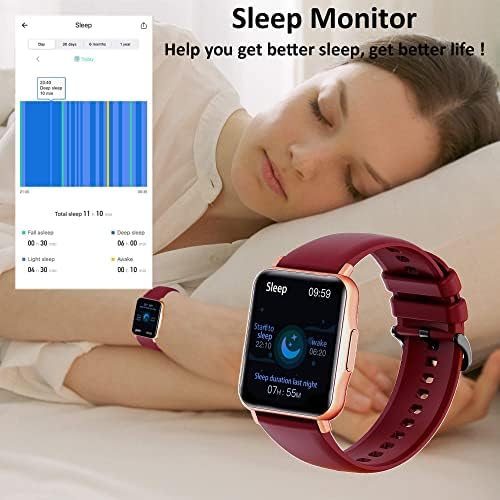 Ceas inteligent Hongmed de 1,69 cu temperatură Monitor de oxigen al tensiunii arteriale pentru telefoane Android și iPhone