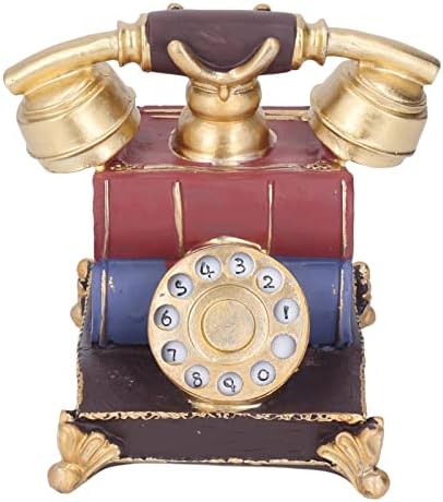 Model telefonic decorativ Keenso, model de rășină retro telefon Studiu de casă Desktop Antic Model Telefon Decor pentru magazinul