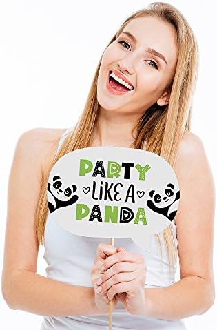 Big Dot of Fericita Party ca un urs panda - duș pentru bebeluși sau petreceri de naștere pentru copii de recuzită Kit - 20
