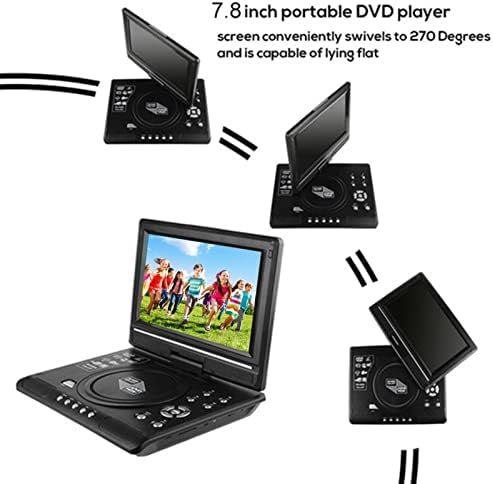Lopeceal DVD Portable Player 7,8 inci Reîncărcabil port USB Rotație LCD LEGSCREEN PORTABIL EVD VIDEO Player