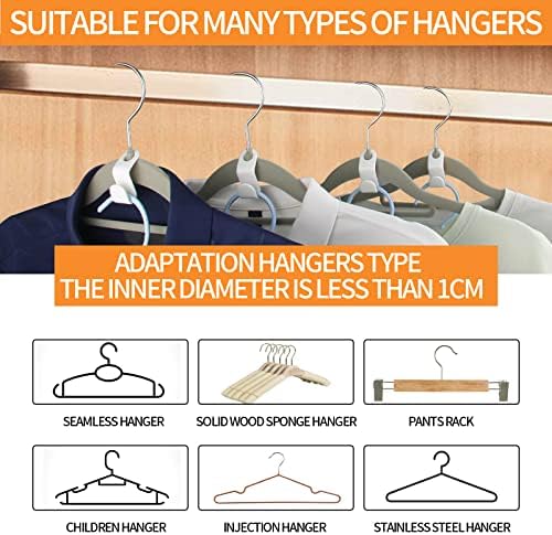 Taozhiyao 50pcs haine cârlige cârlige de umeraș pentru spațiu de economisire a dulapului organizator de conector