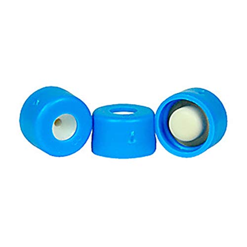 Microliter 07-0075b-350 Circl - set Componente Plăci cu inserție rotundă, capac albastru și septe PTFE/Silicon Precut, transparent, 500 Circl