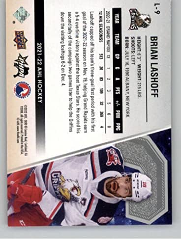 2021-22 Punctul superior AHL CAPTAINS L-9 BRIAN LASHOFF RC Rookie Grand Rapids Griffins Hockey Card de tranzacționare