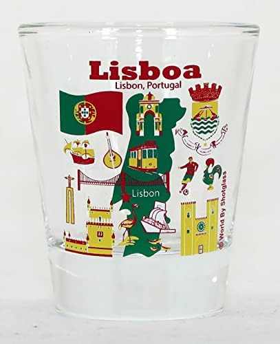 Lisabona Portugalia Great Portuguese Cities Collection Shot Glass