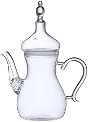 Ceainic generic de 1000 ml de sticlă limpede, ceai rezistent la căldură, borosilicat ridicat de ceainic rece transparent pentru