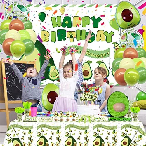 Fructe Avocado Party Supplies, Avocado Tema Tacamuri Party Pack pentru fete, copii, Avocado control Birthday Party, include