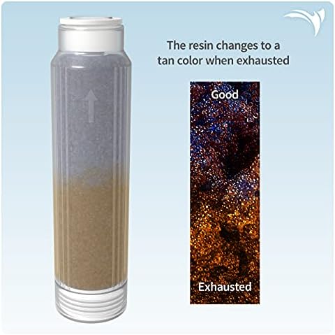 AQUATICLIFE 10-Inch Mixed-pat Culoare Schimbarea deionizare rasina filtru, Rodi osmoza inversa DI apă filtru cartuș de înlocuire