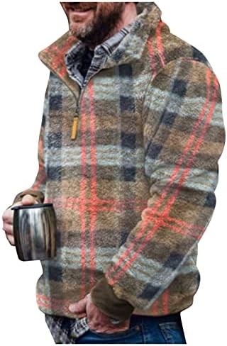 Pulovere pentru bărbați Fleece, Mâneci lungi cald Aztec pulover Pulover Zip up V-neck Sueter para hombres pentru bărbați iarna