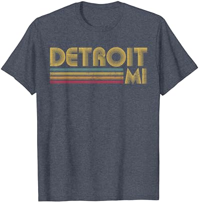 Detroit Michigan Mi Retro Vintage 60 din anii '70 Tricou cadou