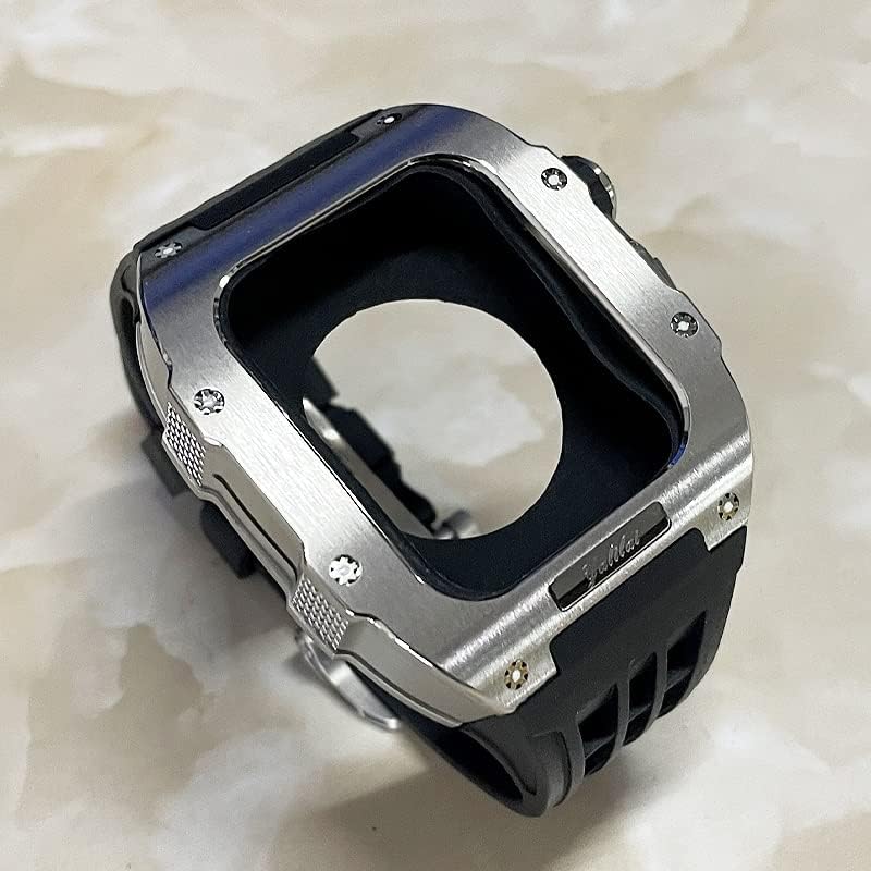 Texum Watch Mod Kit ， pentru Apple Watch Modification 8 Ultra 45mm Fluororobber Band pentru IWatch Series 8 7 SE 6 5 4 45/44mm