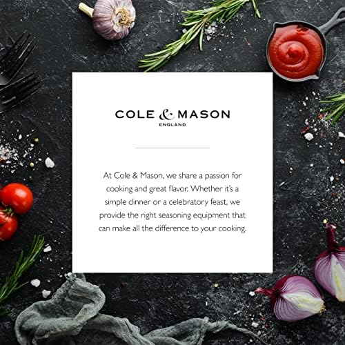 Set de cadouri Cole & Mason Clifton Clifton Grinding Sare și Pepper Grinder - Mills includ mecanisme de precizie și sare premium