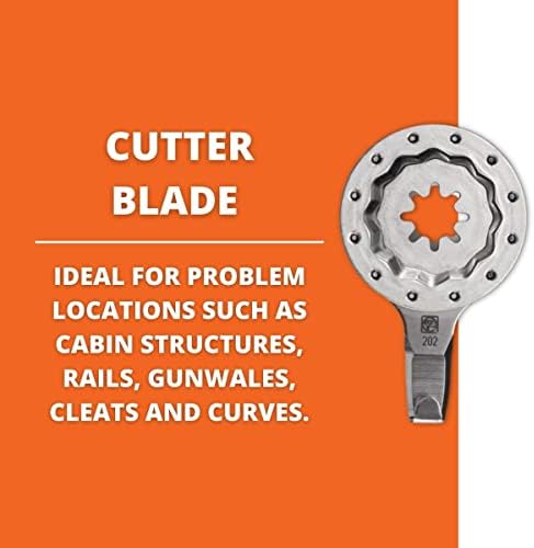 Fein Starlock Plus Cutter Oscilant Blade - Lățime lamă de 3/16 pentru tăierea Materialelor Caulk pentru punte Plankd - se potrivește