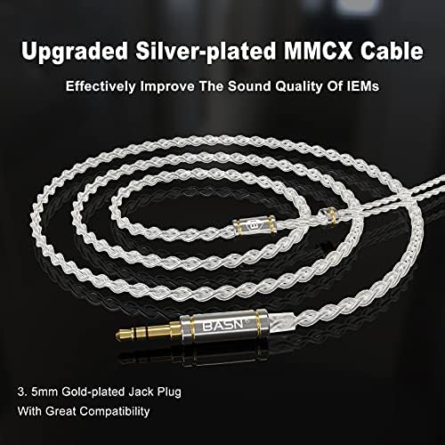 Monitoare In-Ear Basn MMCX Triple Driver cu bas bogat, căști Stereo HiFi IEM cu cabluri detașabile îmbunătățite pentru muzicieni