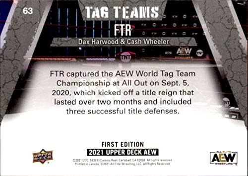 2021 Deck Upper All Elite Wrestling AEW 63 Dax Harwood/Cash Wheeler Card oficial de tranzacționare