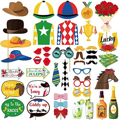 45 pcs Kentucky Horse Derby Photo Reps - Cai Derby Derby Day Party Booth Producnsive Decorațiuni