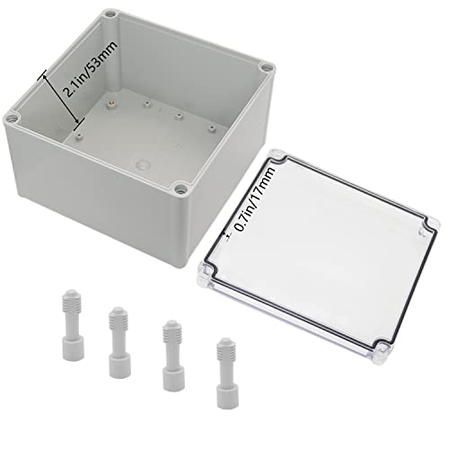 YETLEBOX cutie electrică impermeabilă cu placă de montare 125x125x75mm, cutie de joncțiune IP67 capac transparent rezistent