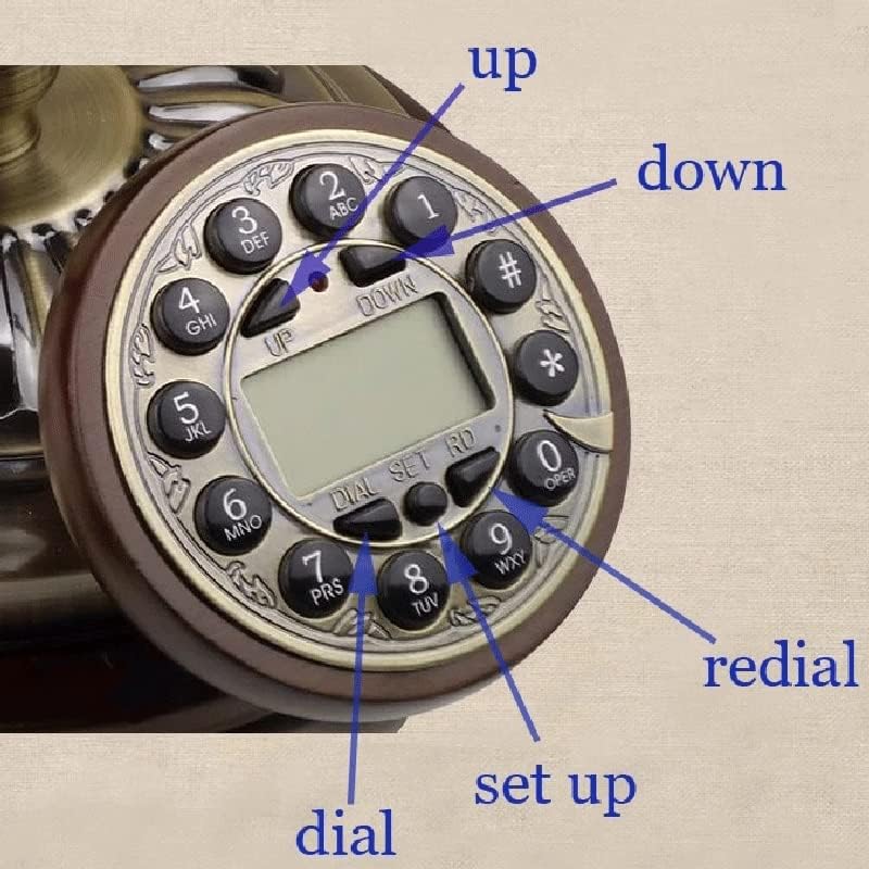 ZSEDP Vintage Fix Fix Telefon Dial Telefon antic Antic Telefon fix pentru Office Home Hotel