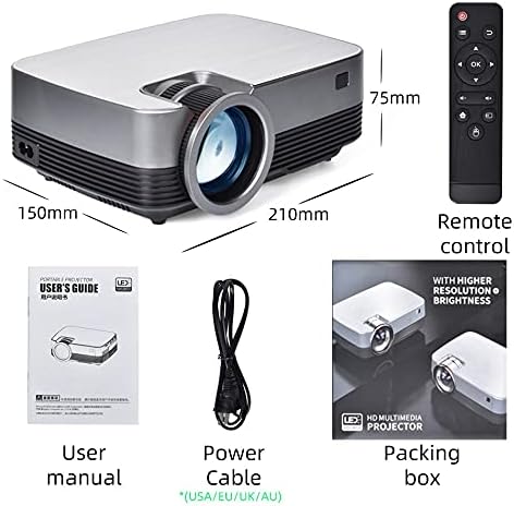 LMMDDP Q6 Video Projector pentru filme Home Cinema Full 1080p Film Beamer 10 TV Opțional Opțional