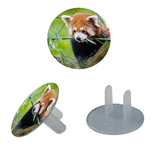 Coperte de ieșire de bambus pentru animale roșii Panda Panda Capabe de priză 24 Pachet - Capace de priză pentru siguranță pentru