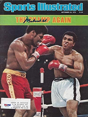 Muhammad Ali a autografat revista Sports Illustrated PSA / DNA V01647-reviste de box autografate