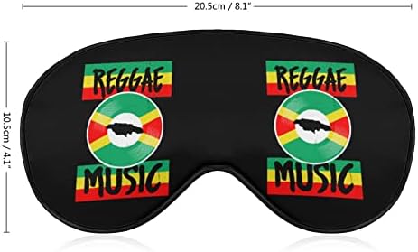 Reggae Music Vintage Jamaica Eye Mask for Sleeping Blackout Night Blind Blind cu curea reglabilă pentru bărbați Femei călătoresc
