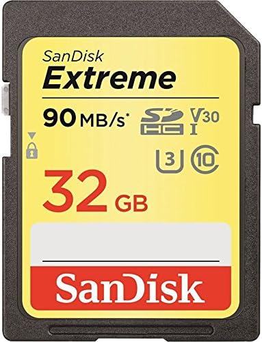 Sandisk Extreme-Card de memorie Flash - 32 GB-SDHC UHS-I-Negru, roșu, alb, galben