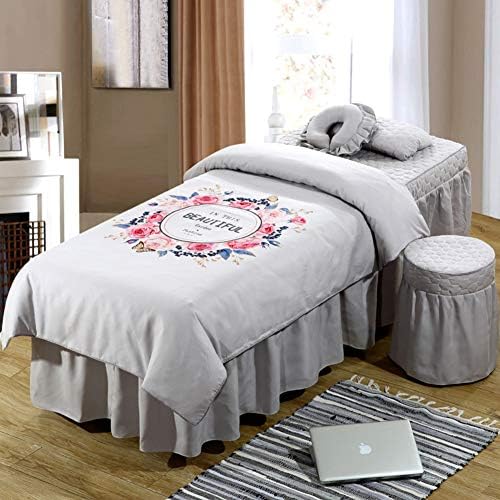 Bumbac imprimare de masaj frumusețe seturi de tablă de masă, nordic moale frumusețea pat copertă paturi de pat cu gaură de