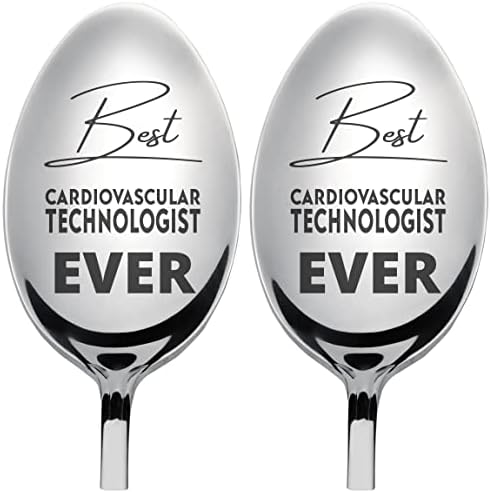Cel mai bun tehnolog cardiovascular Ever Coffee Spoon Cup Cadouri pentru prieten - oțel inoxidabil gravat cu lingură | Set