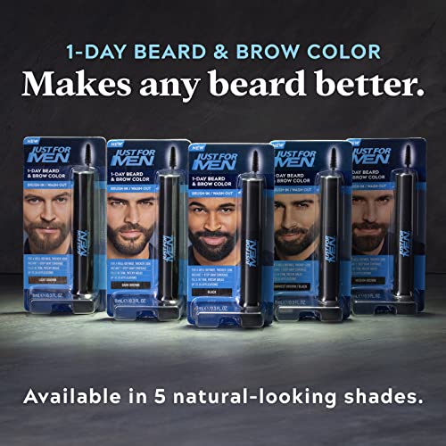 Doar pentru bărbați de 1 zi Beard & amp; Brow Color, Culoare temporară pentru barbă și sprâncene, pentru o mai completă, bine