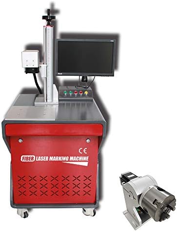 Desktop JPT FIBER LASER Gravor Machine de marcare laser 30W, 150 × 150mm cu axa rotativă de 80 mm