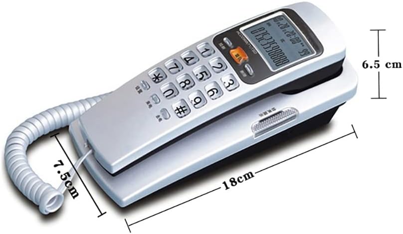 KXDFDC Fashion Telefon Corded Telefon fix cu ID de apel FSK/DTMF, ajustare ton de apel, apel de asistență pentru birou de acasă