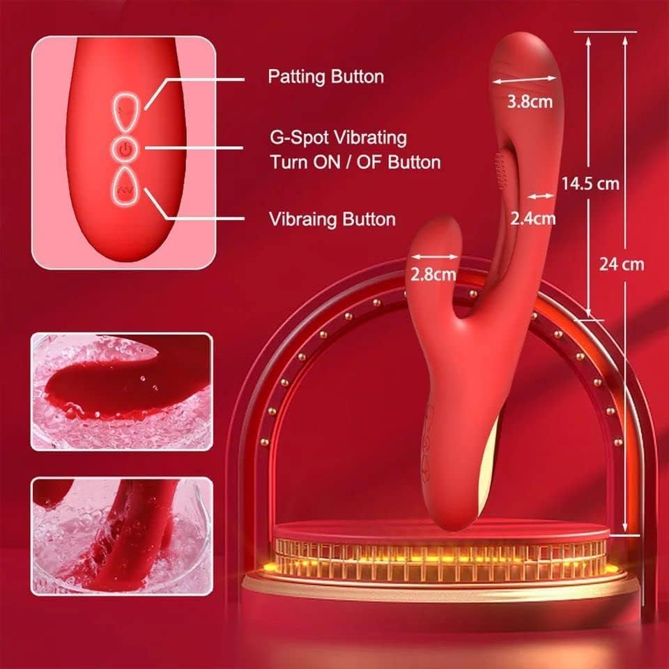 2023 Clitoris de iepure vibrator pentru femei, 21 de moduri jucărie sexuală puternică G-spot care vibrează cu stimulator clitoral