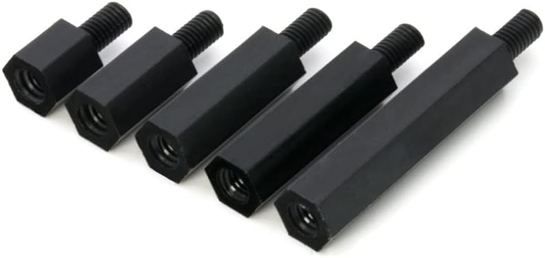 50pcs/lot nylon din plastic negru M3 Hex coloană Standoff Stand-șurub Stand-Off M3 HEX Șurub Male M3*5/6/8/10/12/15/18/20MM+6