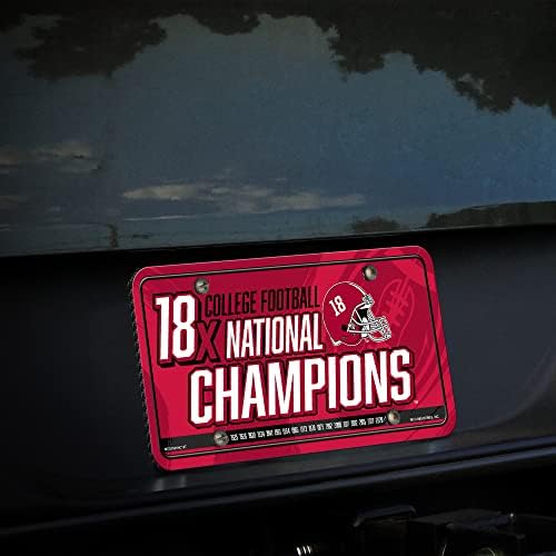 Rico Industries NCAA Alabama Crimson Tide Champ Metal Auto Tag 8.5 x 11 - excelent pentru camion/mașină/SUV