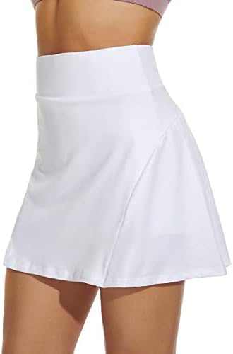 Fuste de tenis plisate pentru femei cu buzunare Construiți în pantaloni scurți Golf Skort Sport cu talie înaltă Atletică Atletică