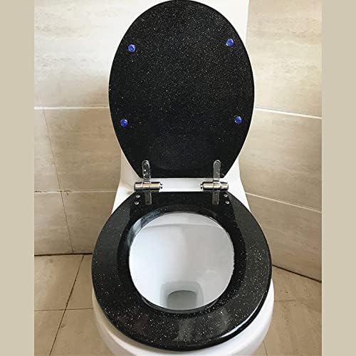 WSMYYY European Style Restin Toaletă Scaune Capac, Scaun de toaletă din rășină tampon, îngroșare capac elegant de toaletă cu închidere lentă