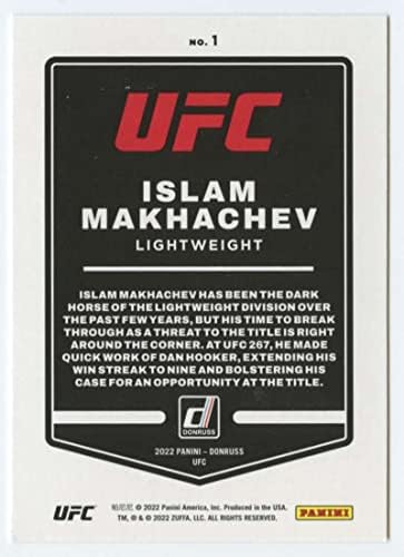 Islam Makhachev 2022 Donruss 1 UFC MMA Fighting Ultimate